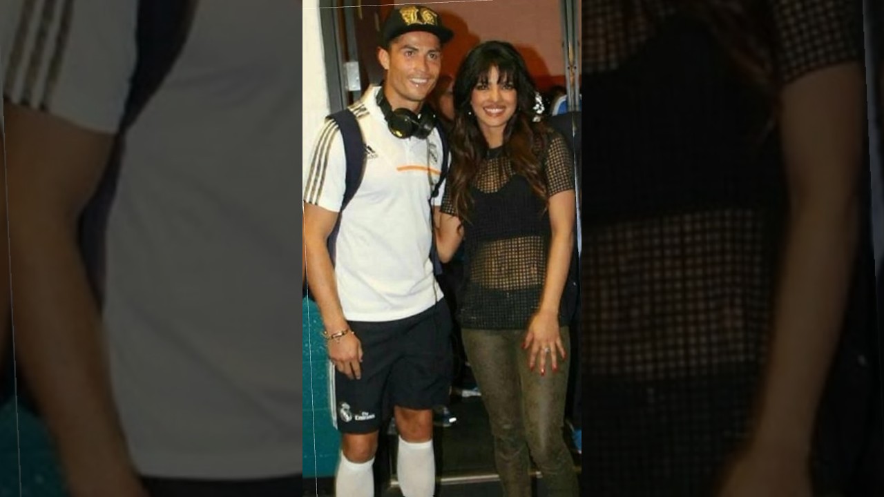 Cristiano Ronaldo 🔥 meet Bollywood actress❤️ #shorts #shortvideo
