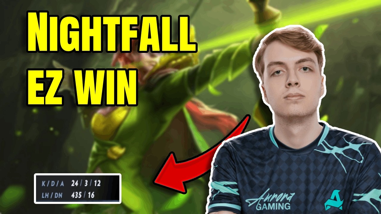 Nightfall DESTROYS THE GAME Windranger CARRY 7.40C #dota2 #dota2gameplay