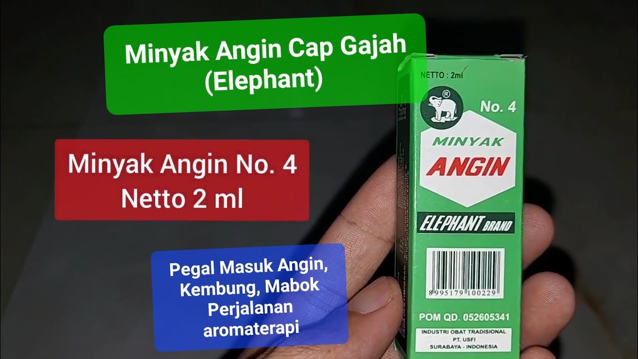 Minyak Angin Cap Gajah | Kembung, Masuk Angin, Pegal Linu, Aromaterapi, Mabok Perjalanan