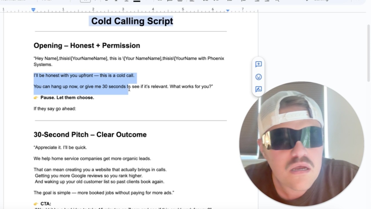 I was literally blind and still cold called