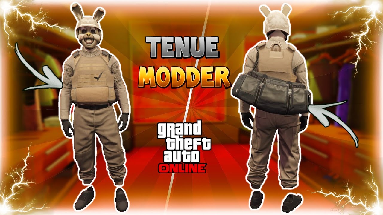 Avoir Une Tenue Modder Sac De Braquage + Jogger Beige ✔ Sur gta 5 Online ✔