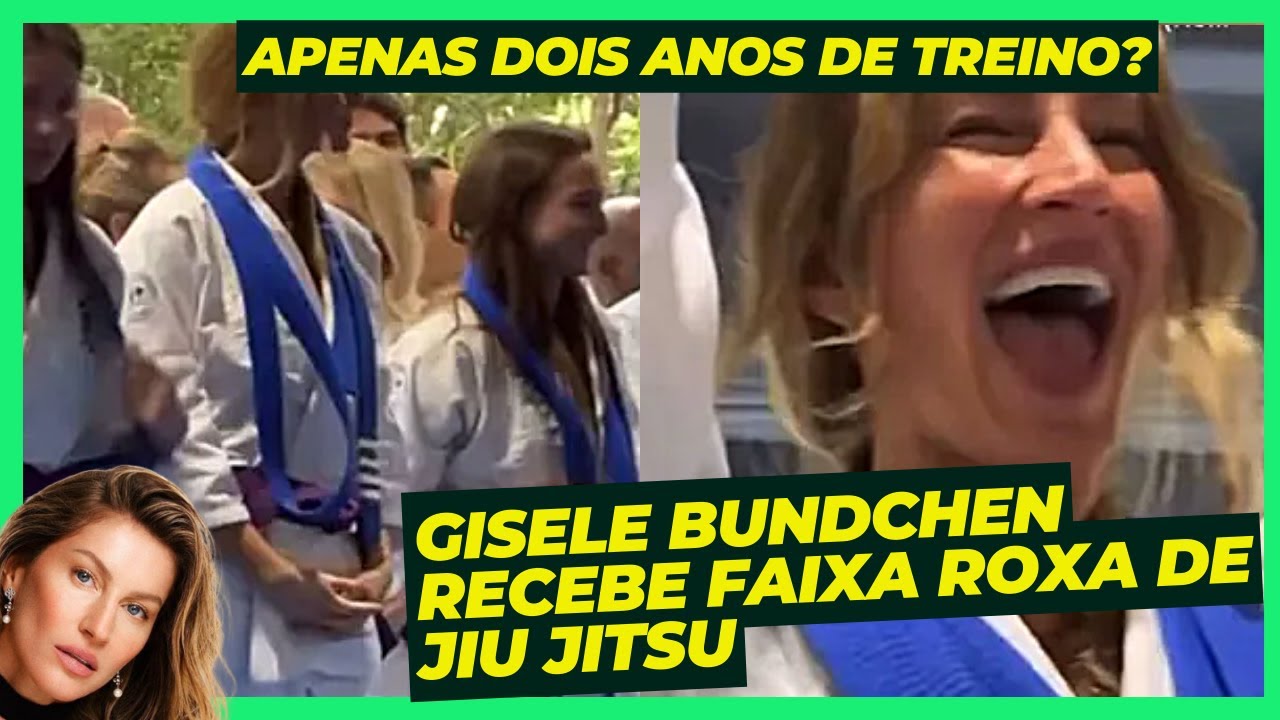 GISELE BUNDCHEN RECEBE A FAIXA ROXA DE JIU JITSU