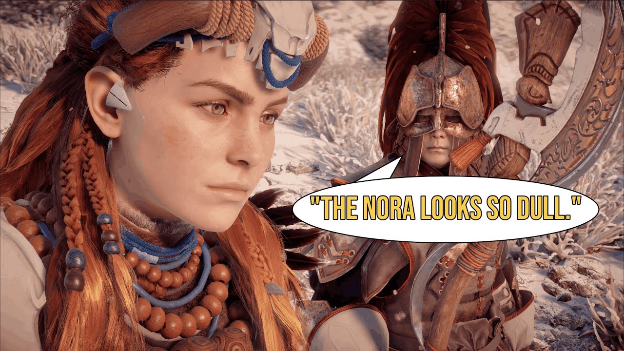 Carja Guards judge Aloy's clothes (and her tribe) | Horizon Zero Dawn