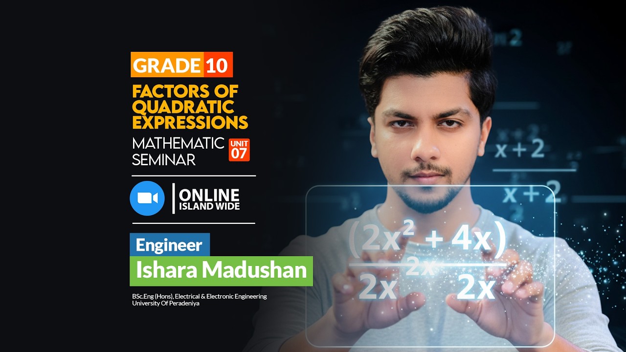 Grade 10 |  Unit 07 |  Factors Of Quadratic Expression Day 01 | 2026 3 1