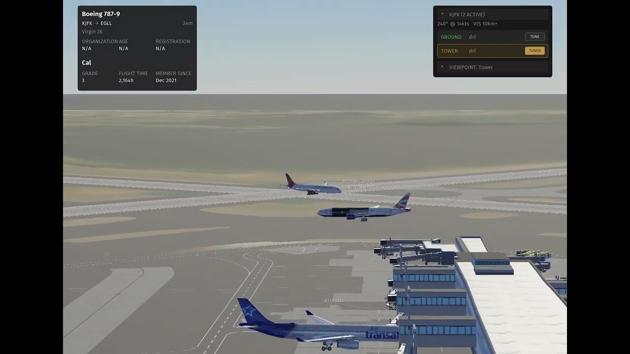 20 Minutes of Infinite Flight plane spotting at New York JFK