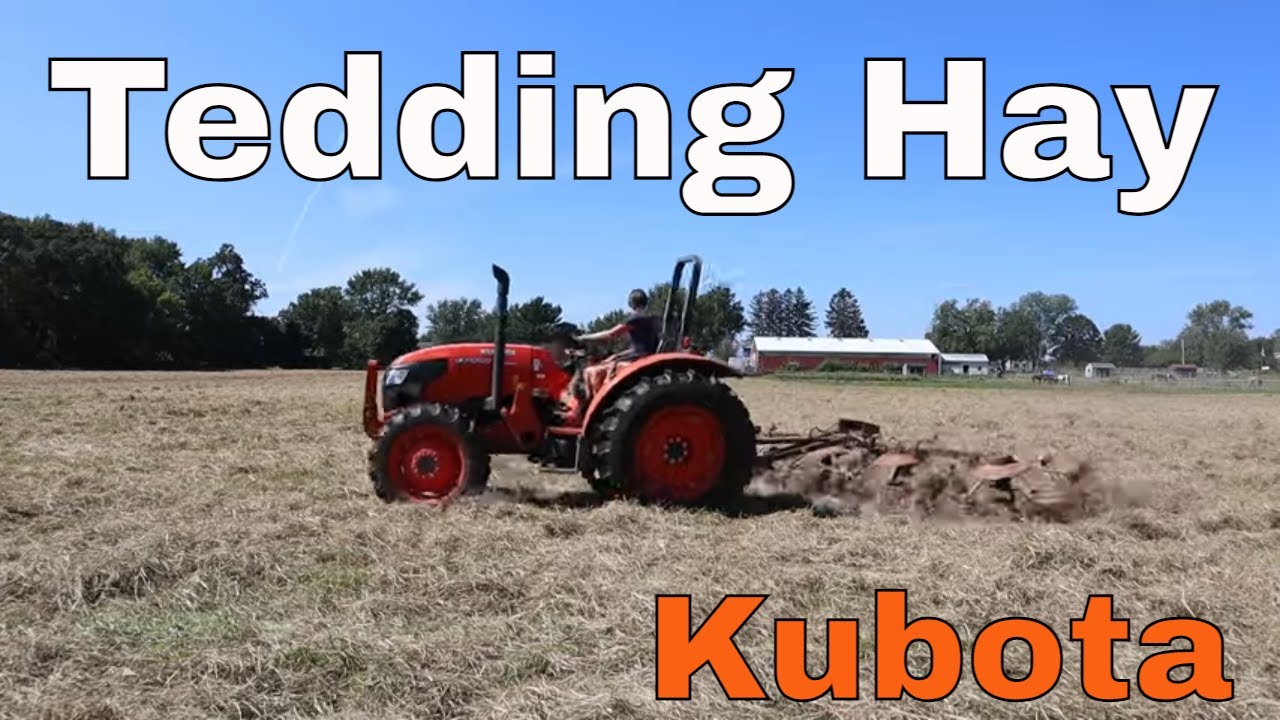 #66 Tedding Hay with Kubota M7060