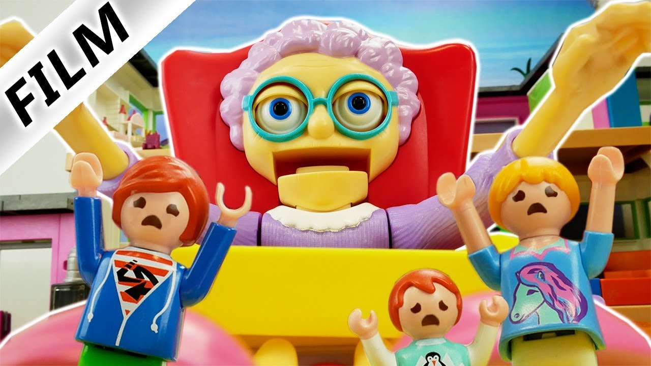 Playmobil Film Deutsch ENTKOMME VOR DER BÖSEN OMA! BABYSITTERIN STELLT FALLEN AUF! Familie Vogel