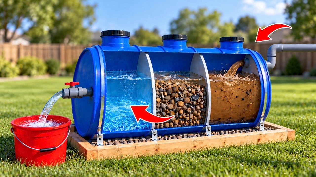 A 65-Year-Old Plumber Built This Wastewater Filtration System from PVC Pipes - Simple and Effective