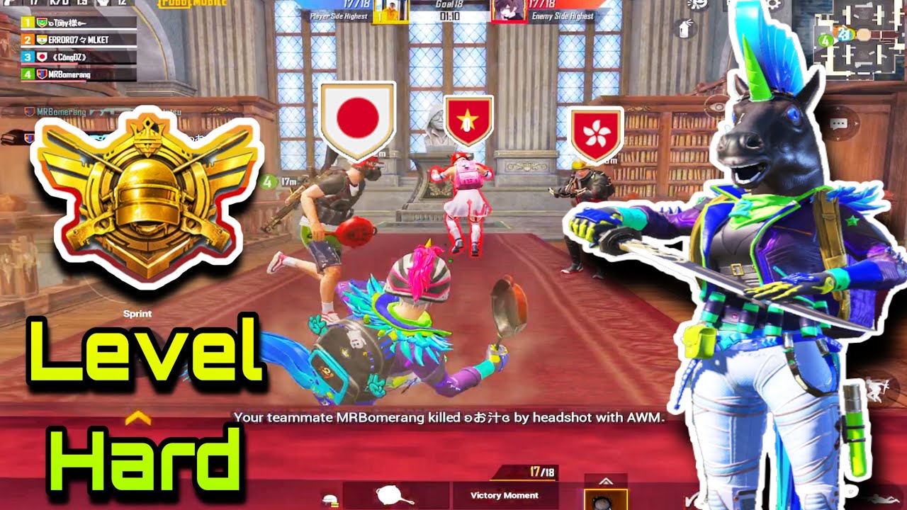 Level Hard | Combat With Japanese, Hong Kong People And Vietnamese | Pubg Mobile