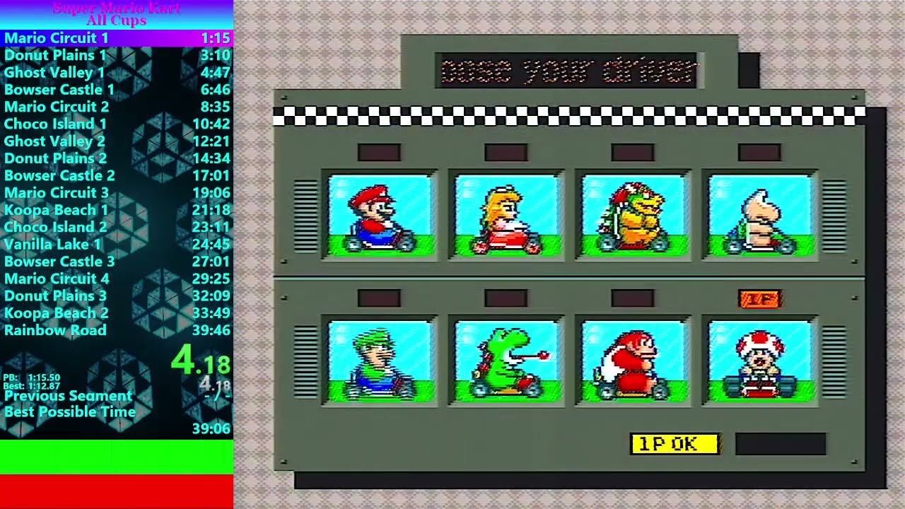 Super Mario Kart - All Cups - 39m 13s