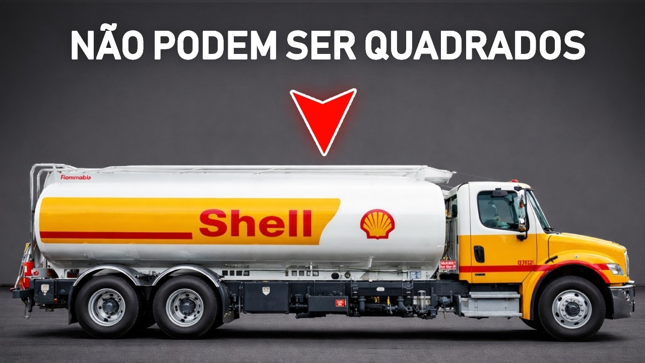 Por que os caminhões que transportam líquidos são sempre redondos?