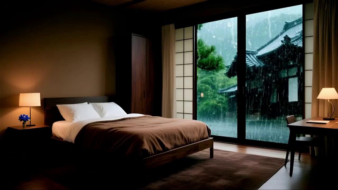 Deep Sleep & Calm Night Rain & Soft Piano - Best Relaxing Music for Peaceful Mind & Restful Sleep