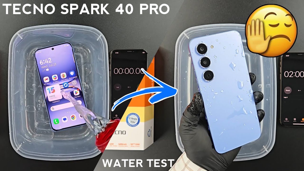 Tecno Spark 40 Pro Waterproof Test | Spark 40 Pro is Actually iP64 Waterproof Or Not?