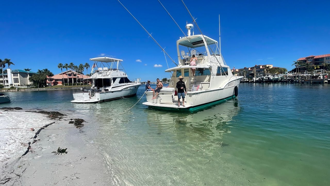 How to anchor a yacht at the beach or sandbar {stern to the beach}