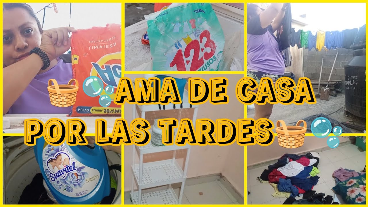 🫧🧺 AMA DE CASA POR LAS TARDES🫧🧺 OBLIGADA A LAVAR ROPA 🤦🧼