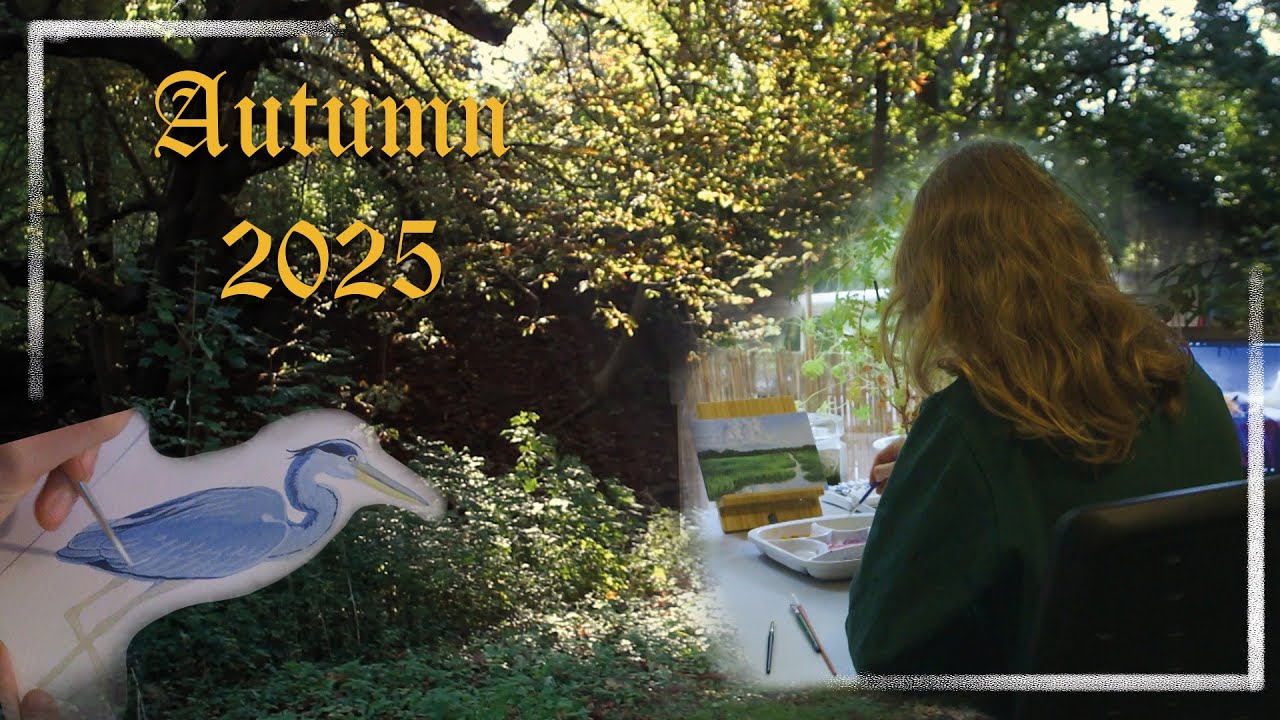 The cold is coming in, but I keep painting // Autumn Vlog 2025