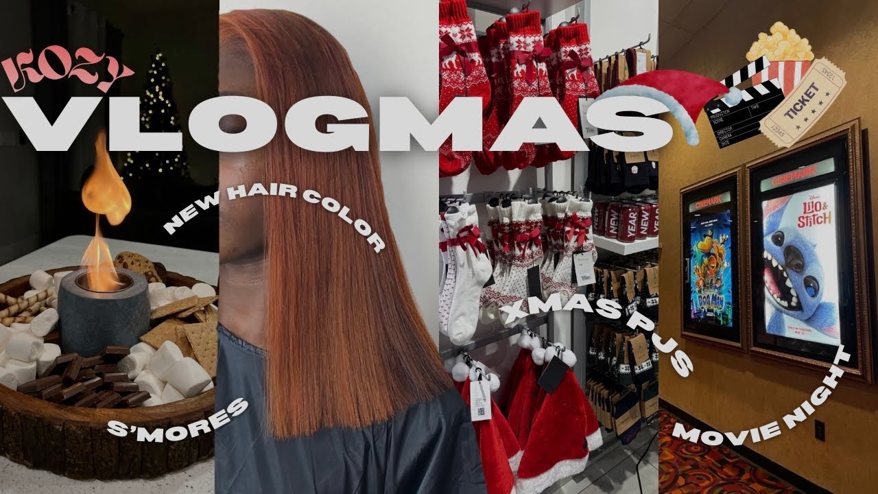 KOZY VLOGMAS 🤍 s’mores, painting + movie night 