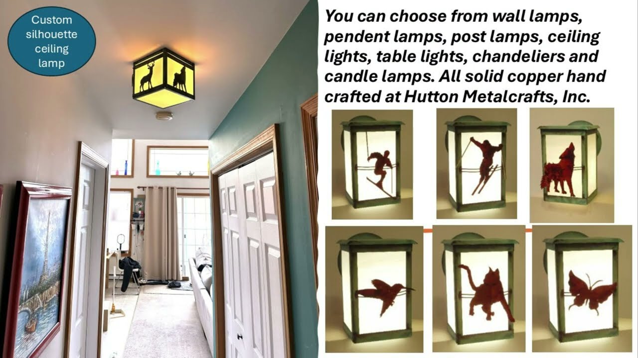 Solid copper hand crafted lamps by Hutton Metalcrafts, since 1973. All made in the USA.