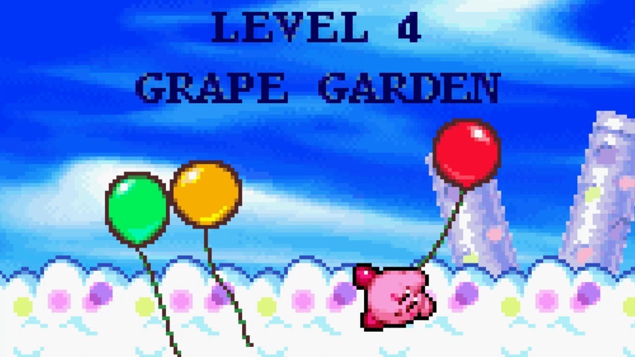 Kirby: Nightmare in Dream Land - Level 4: Grape Garden - No Damage 100% Walkthrough