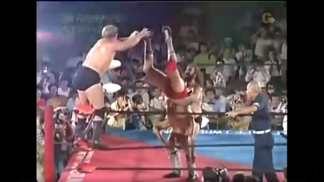 Bruiser Brody & Hansen vs Dory Funk Jr & Giant Baba 1984 08 26 PWF Tag Titles