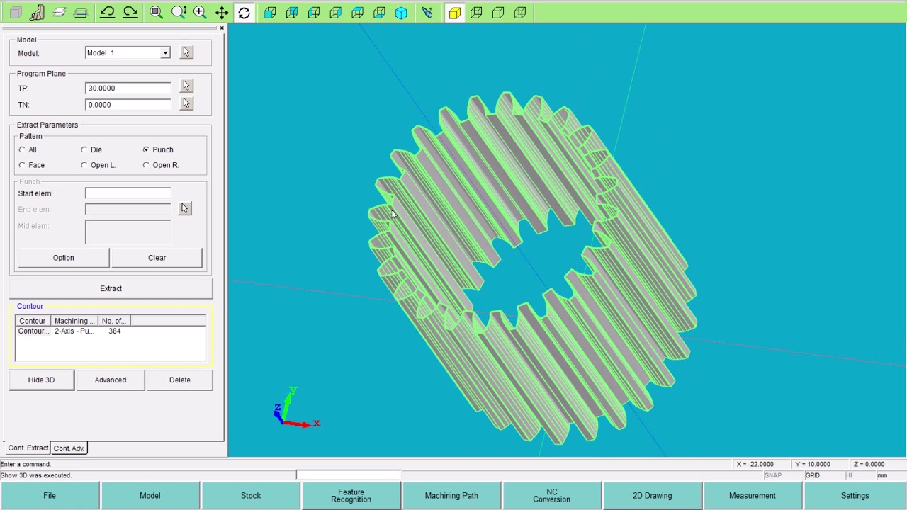 Gear drawing and programing on Sodick Wire EDM machine