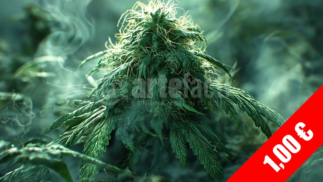 Misty Haze Cannabis Bud Close-Up &ndash; HD 1080p Stock Video