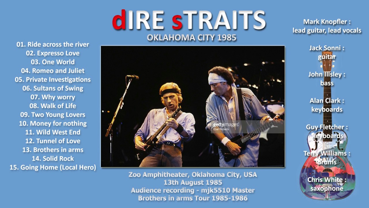 Tunnel of Love — Dire Straits 1985 Oklahoma City LIVE [audio only] 18-MIN VERSION!