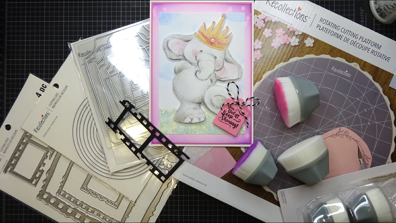 Michaels New Recollections Dies,  Rotating Cutting Platform, and Ink Blending Tools Review Tutorial!