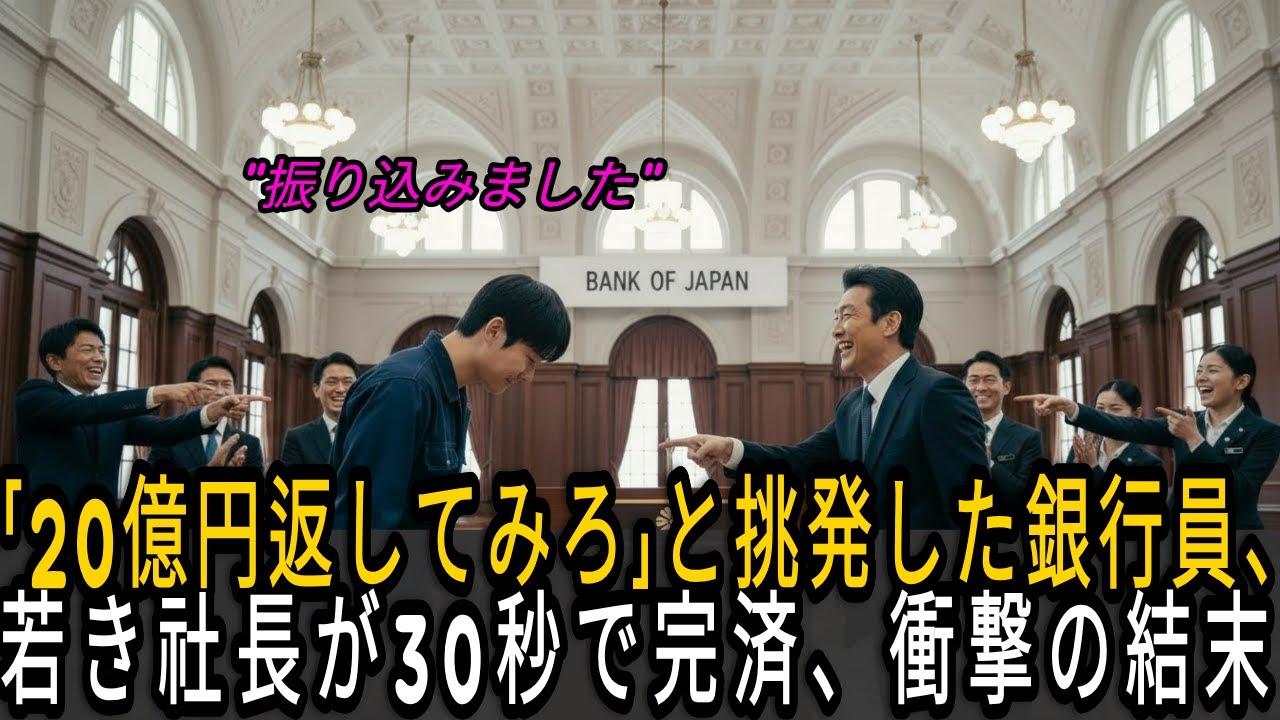 「20億円あるなら返してみろ」銀行員に見下されていた若き社長、30秒で完済したら起きた驚愕の展開。| 人生の教訓 | 感動する話 | どんでん返し | 感動実話