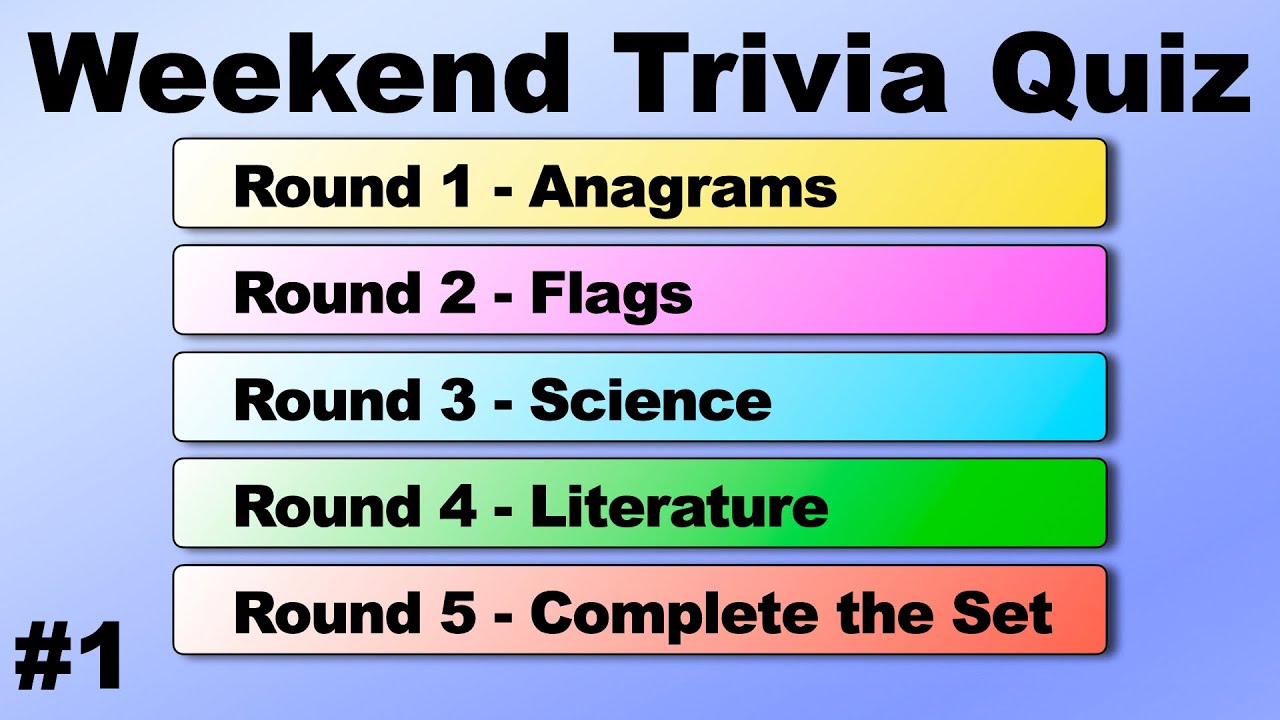 WEEKEND TRIVIA QUIZ #1 - 50 quiz questions to test your general knowledge!