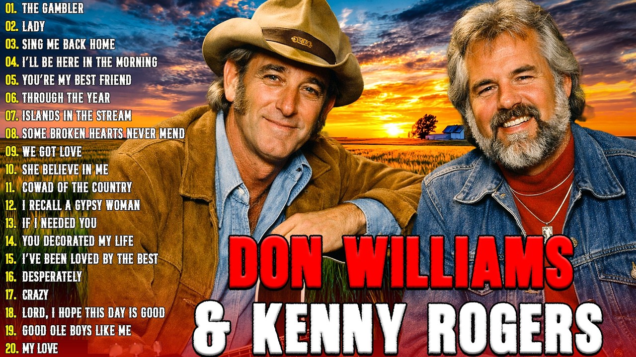 Kenny Rogers & Don Williams Greatest Hits Full Album 🤠 The Best Of Classic Country Music 60s 70s 80s