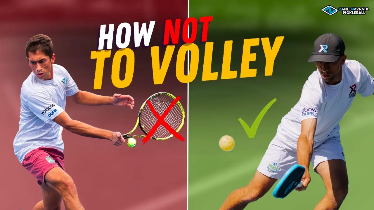 Volley like a pickleball player; Not a tennis player!
