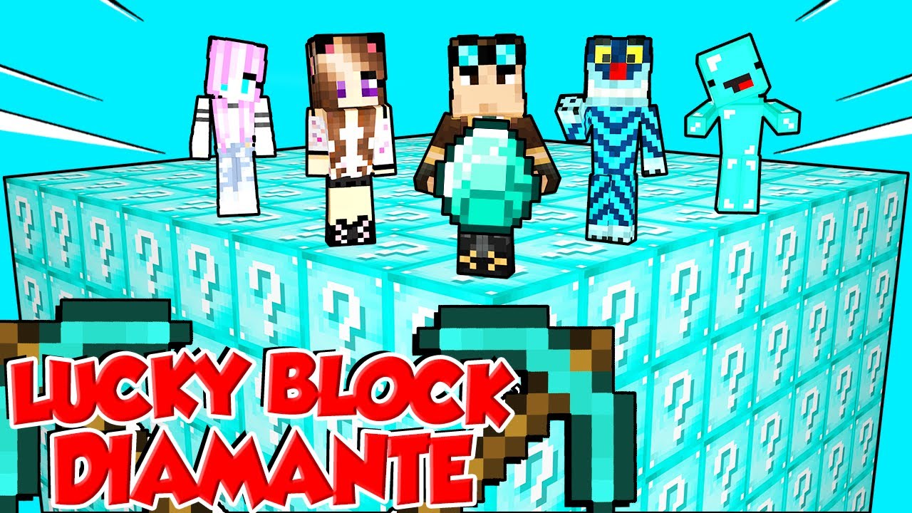 LUCKY BLOCK GIGANTI DI DIAMANTE SU MINECRAFT!!!