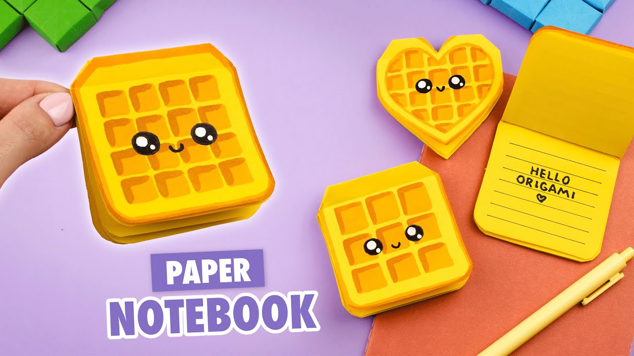Оригами Блокнот Вафля из бумаги | Как сделать блокнот без клея | Origami Paper Notebook Waffle
