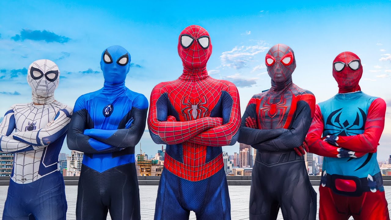 PRO 5 SUPERHERO TEAM || Hey Spider-Man, Go To Trainning Nerf Gun !!! ( Funny Action Real Life )