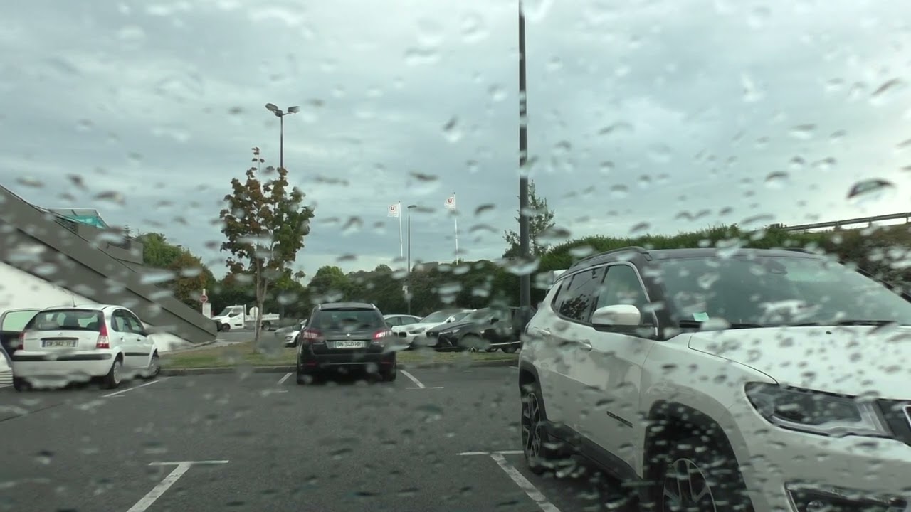 Driving On Rue du Bourg Neuf & Rue Andr&eacute; Malraux 22120 Yffiniac, Brittany, France 5th September 2022