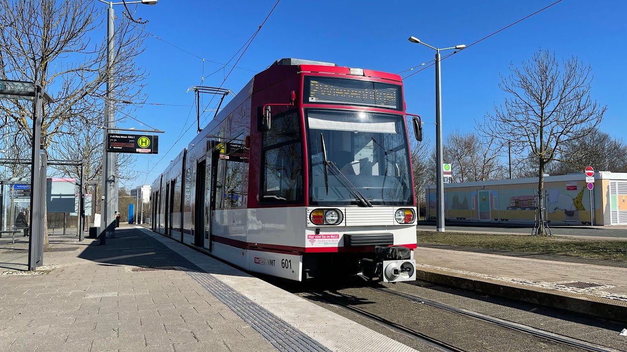 MGT6D Zweirichter Erfurt (EVAG 601) Mitfahrt in 4K UHD von P+R Messe bis Domplatz Süd