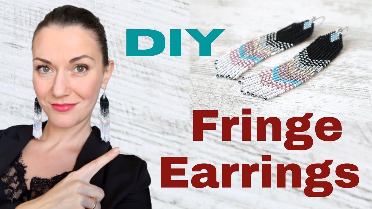 FRINGE EARRINGS MAKING | Beaded Earrings Tutorial | Earring Ideas | DIY Jewelry for Beginners | DIY