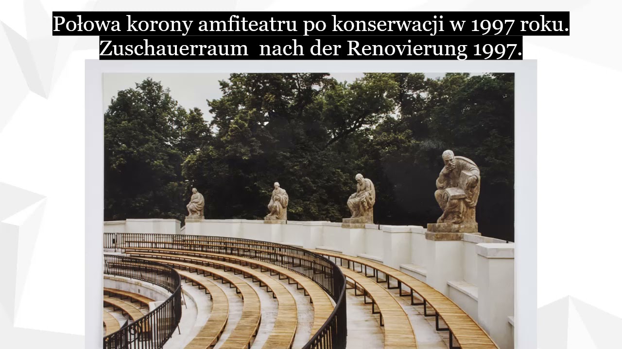Konserwacja Amfiteatru w Łazienkach Kr&oacute;lewskich w Warszawie