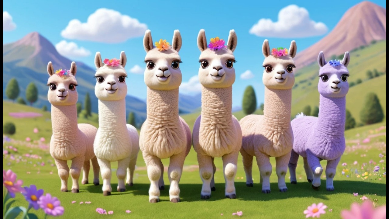 Five Little Llamas Prance Prance Prance 🦙 | Fun Animal Dance & Counting Song