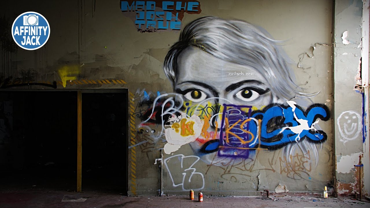 Affinity Photo | Foto Optimierung - Lost Place mit Graffiti (English Subtitles)