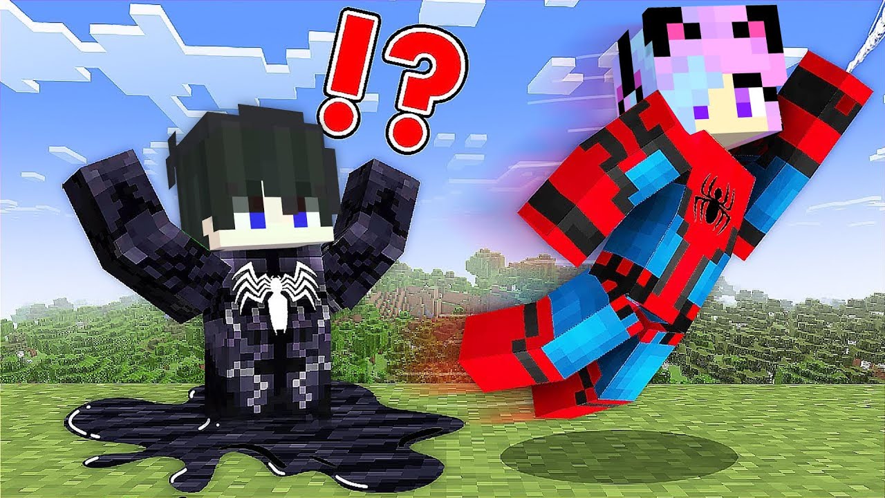 Spiderman Speedrunner VS Venom Hunter in Minecraft...