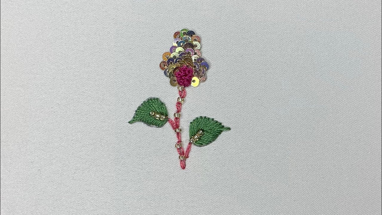 Flower Hand Embroidery Tutorial || Hand Embroidery for beginners || NEEDLETHREAD ART