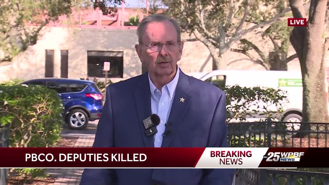Palm Beach County sheriff Ric Bradshaw speaks after a third deputy dies following crash
