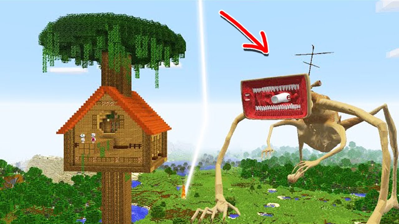 SURVIVING FROM MEGA HORN HEAD ARRIVAL 😱😱 in Minecraft Part 2 - Minecraft Horror