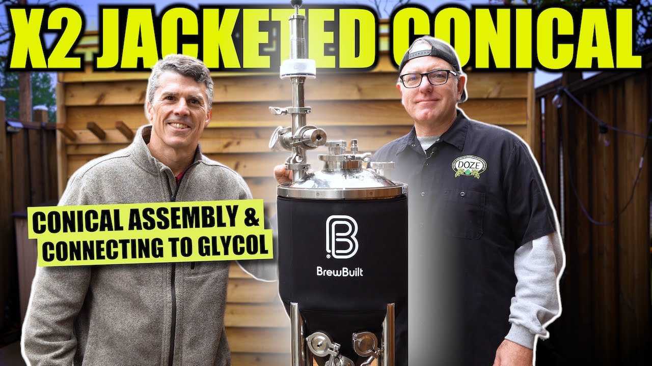 HOW TO CONNECT the BrewBuilt X2 Jacketed Conical Fermenter to GLYCOL & FULL ASSEMBLY | MoreBeer!