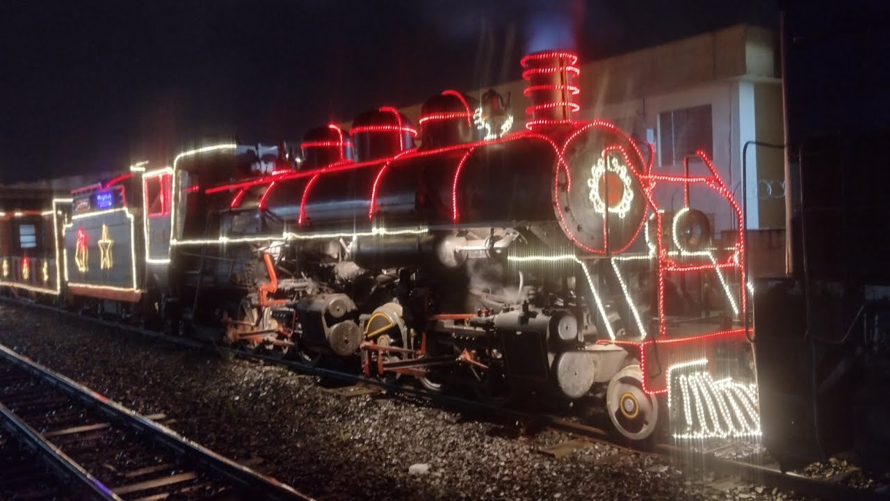Chegada, manobras e partida do trem de natal em Jaraguá do Sul - SC - entre 22/12 e 23/12/24 - Final
