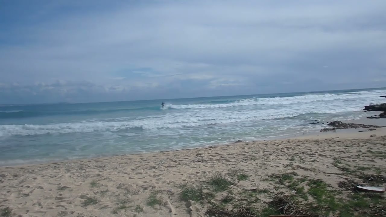 Surfing at Liopetri Beach, Potamas, Cyprus