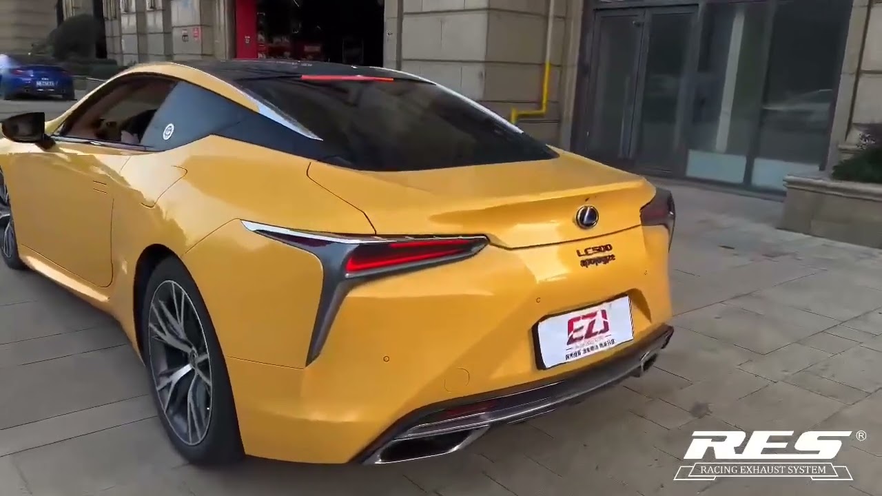 Lexus LC500H 3.5 with RES Exhaust mid pipe + valve muffler + remote control kits sound check