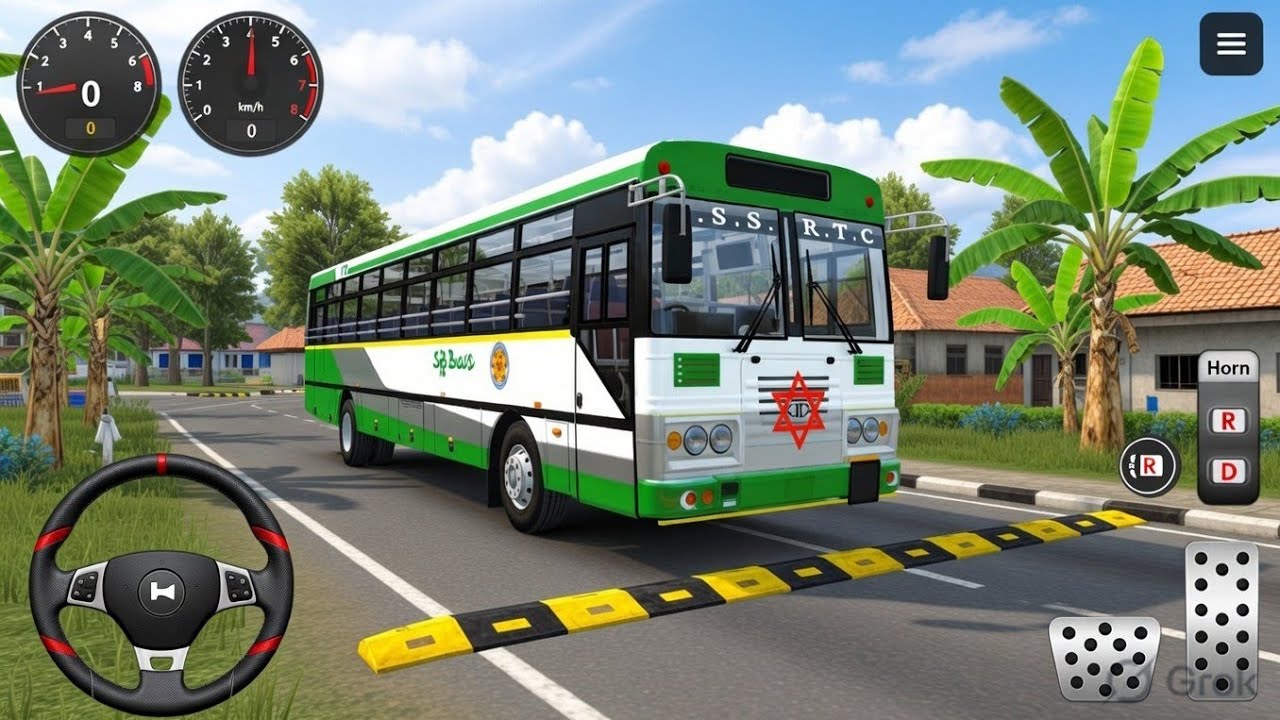 TATA PALLEVELUGU BUS | Extreme Speed Breaker Off-Road Map 😱 | BUSSID Gameplay | Indian Traffic Mod 